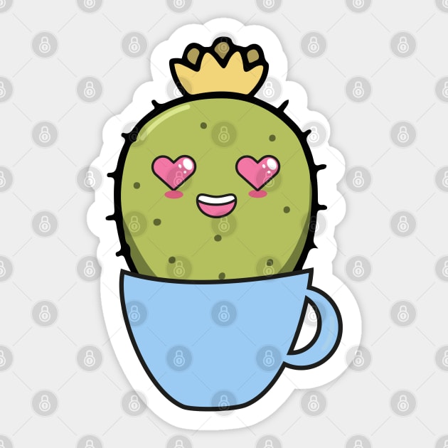 Cute Cactus Kawaii Sticker by IstoriaDesign